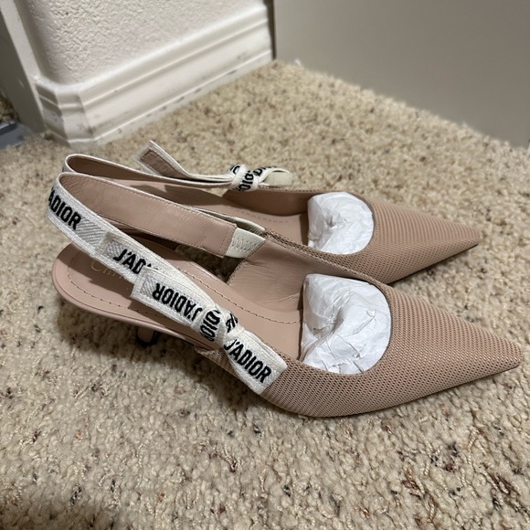 Dior J'ADIOR SLINGBACK PUMP nude technical fabric size 36 1/2 - Picture 4 of 6
